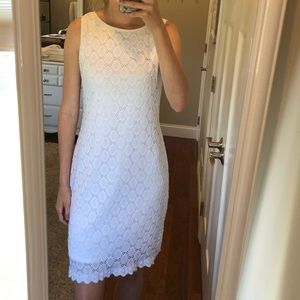 White lace detail Midi dress